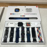10-in-1 Ultra Max Suit Smartwatch & Earbuds Combo | 10-in-1 Set with 7 Interchangeable Straps | Fitness Tracker + Bluetooth Calling