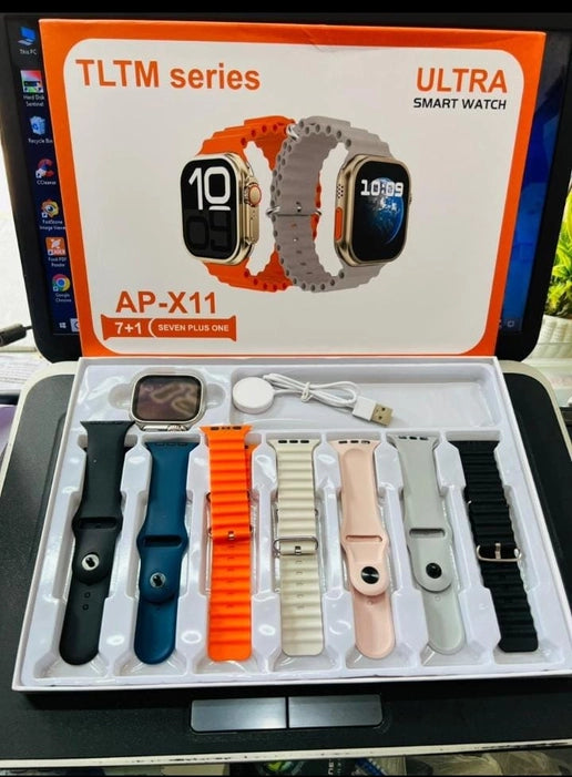 Ultra Smart Watch  – Bluetooth Calling, Fitness Tracker, Full Touch Display, Premium Gift Set