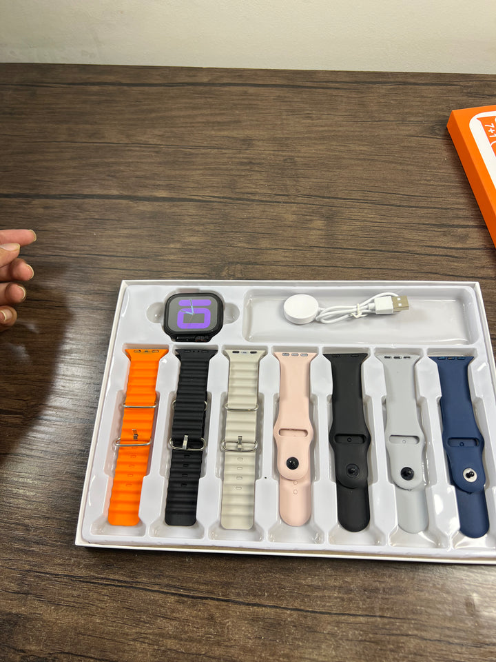 Ultra Smart Watch  – Bluetooth Calling, Fitness Tracker, Full Touch Display, Premium Gift Set