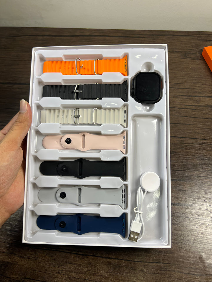 Ultra Smart Watch  – Bluetooth Calling, Fitness Tracker, Full Touch Display, Premium Gift Set