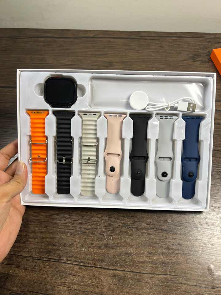 Ultra Smart Watch  – Bluetooth Calling, Fitness Tracker, Full Touch Display, Premium Gift Set