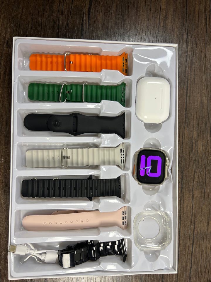 Ultra Smart Watch  – Bluetooth Calling, Fitness Tracker, Full Touch Display, Premium Gift Set