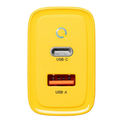 65W | 45W Fast Charging Port Yellow Charger + Type C Cable