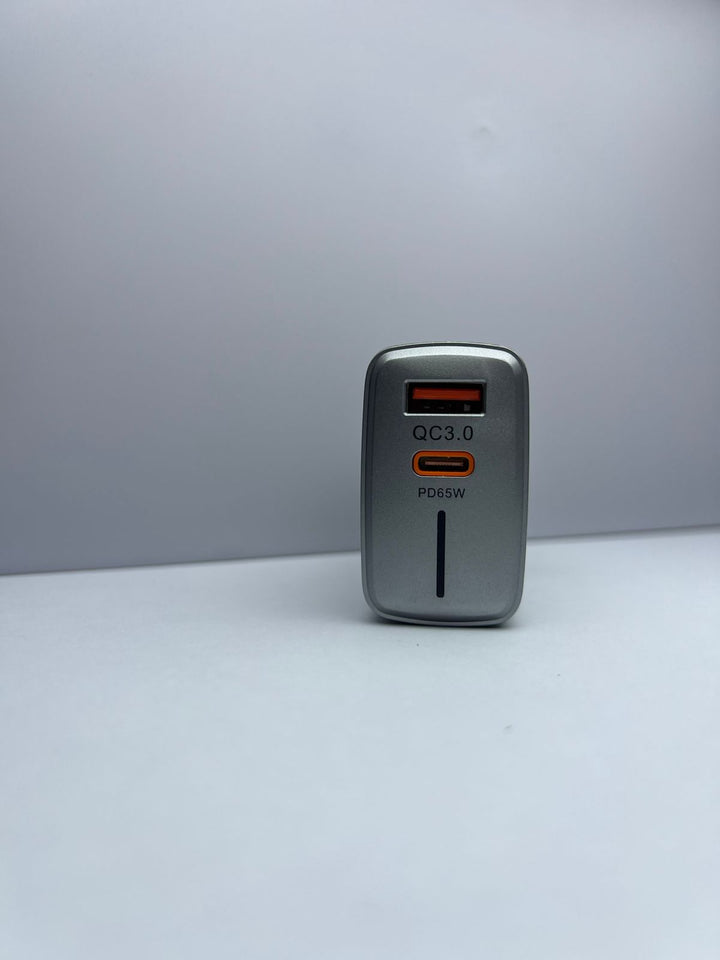 65W | 45W Fast Charging Port Yellow Charger + Type C Cable