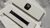 Watch Series 10 | 2 Straps Cream and Gray | Silver Dial for Man and Women