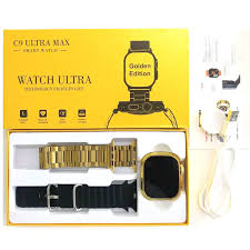 Ultra Max Gold Edition – Sleek Smartwatch with Call, Health & Sports Monitoring