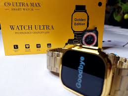 Ultra Max Gold Edition – Sleek Smartwatch with Call, Health & Sports Monitoring