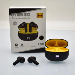 Smart Digital Display Earbuds – Long Playtime, Touch Control, USB-C Charging