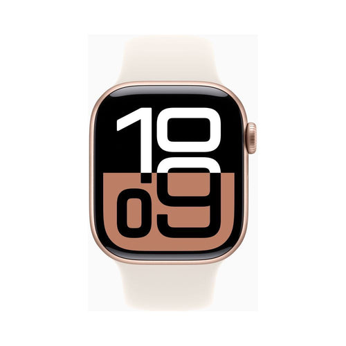 Watch Series 10 | 2 Straps Cream and Gray | Silver Dial for Man and Women